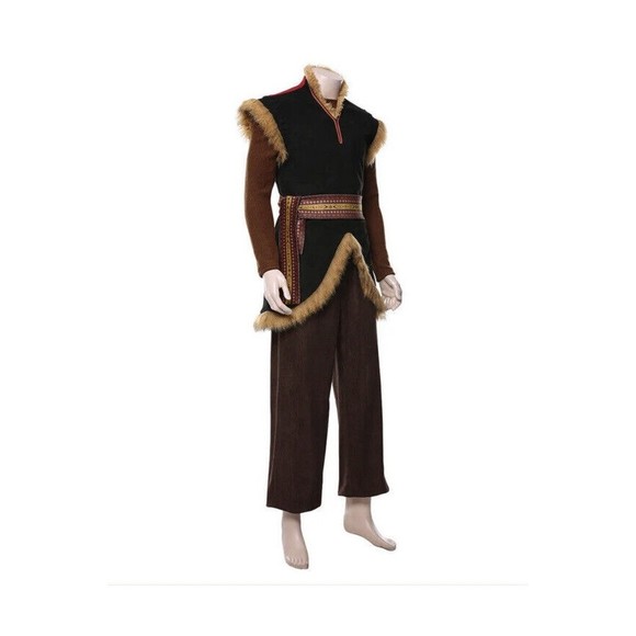 Frozen 2 Cosplay Prince Kristoff Costume Coat Halloween Outfit Full Set Disney - Picture 6 of 16